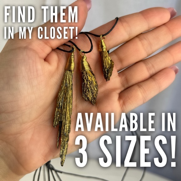 🚫SOLD🚫 NWOT Sage Goddess Alchemist Gold Plated Black Kyanite Pendant Necklace - Picture 14 of 16